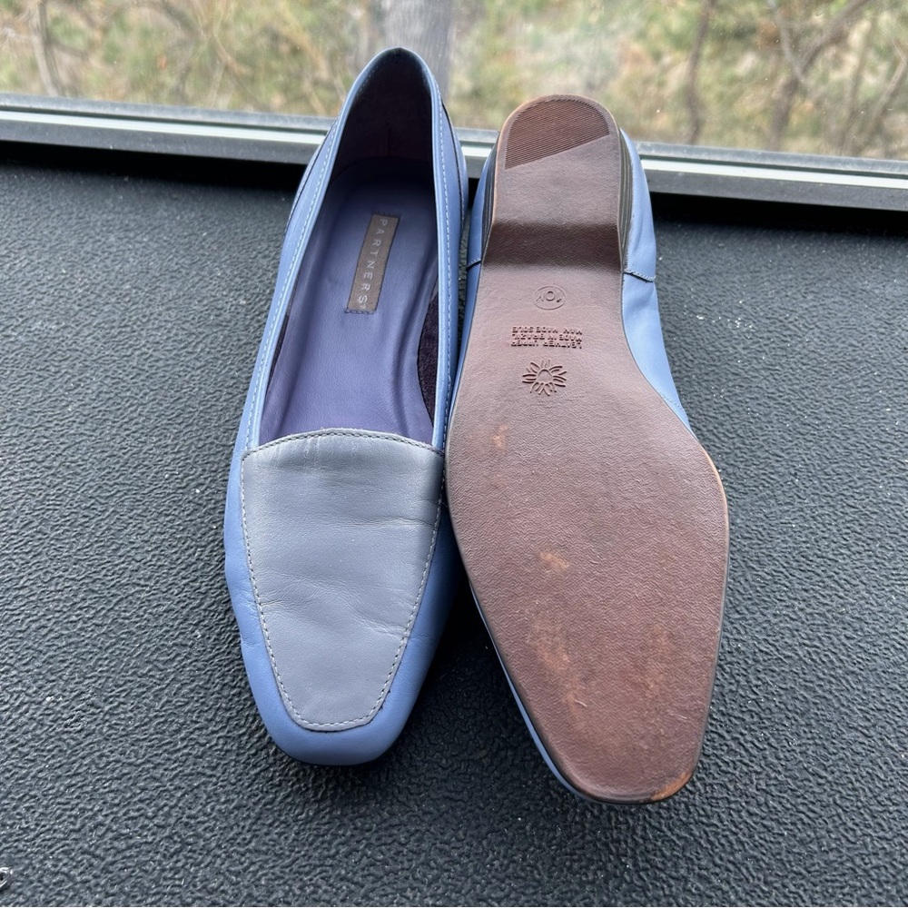 Partners Lea Casual Two Toned Blue & Gray Leather Loafers Women’s Size 10M EUC - Picture 3 of 8